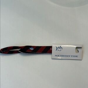 Southern Tide Men's Garnet and Black Striped Croakies